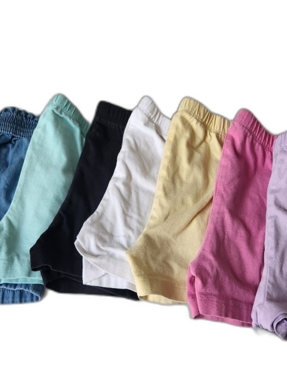Kids Cotton Pull-On Shorts - Multi Color 7 Pack
